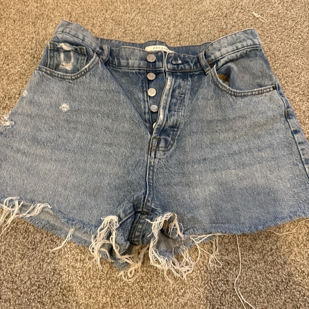 Distressed Blue Denim Shorts pacsun